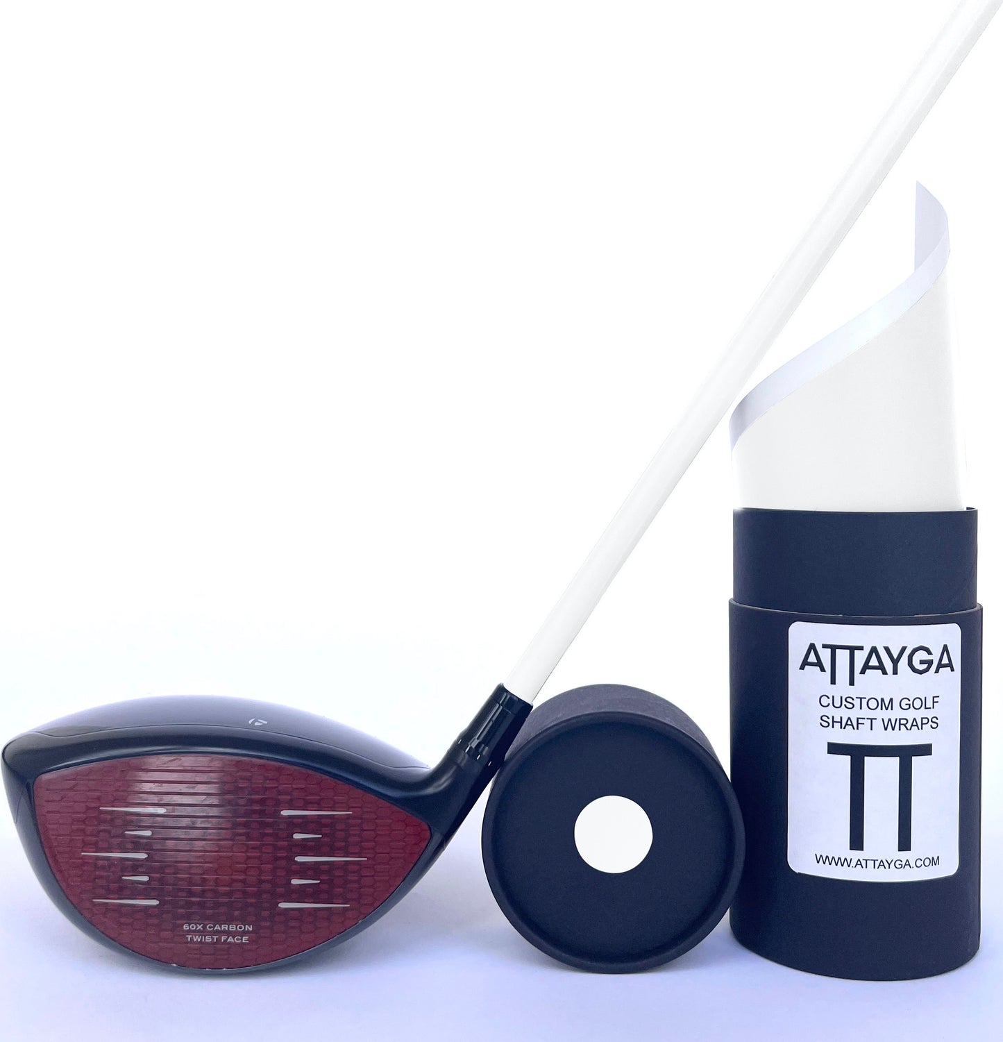 Matte white shaft wrap, close up