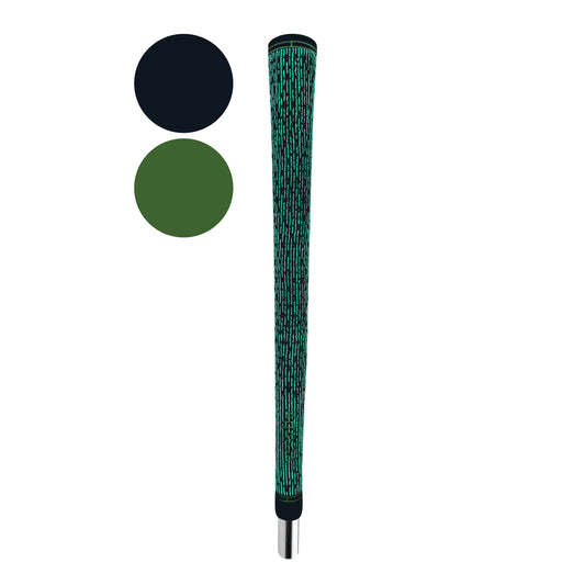 Black and green pro cord golf grip