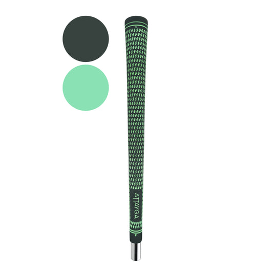 Charcoal and Mint rubber golf grip. Universal.
