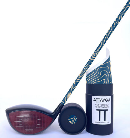 Customizable Golf Shaft Wraps | Navy Golf Shaft Wraps | ATTAYGA