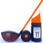 Orange golf shaft wrap, close up