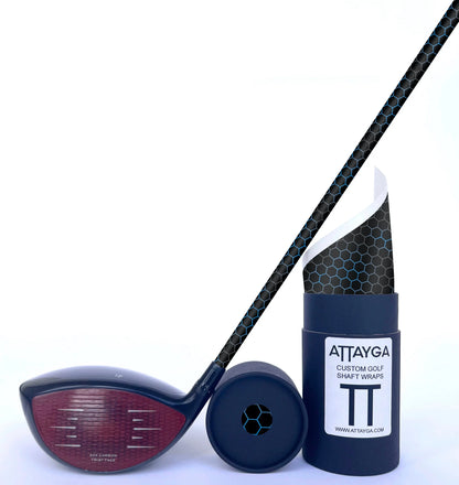 Blue Hex Golf Shaft Wraps | Blue Golf Shaft Wraps | ATTAYGA