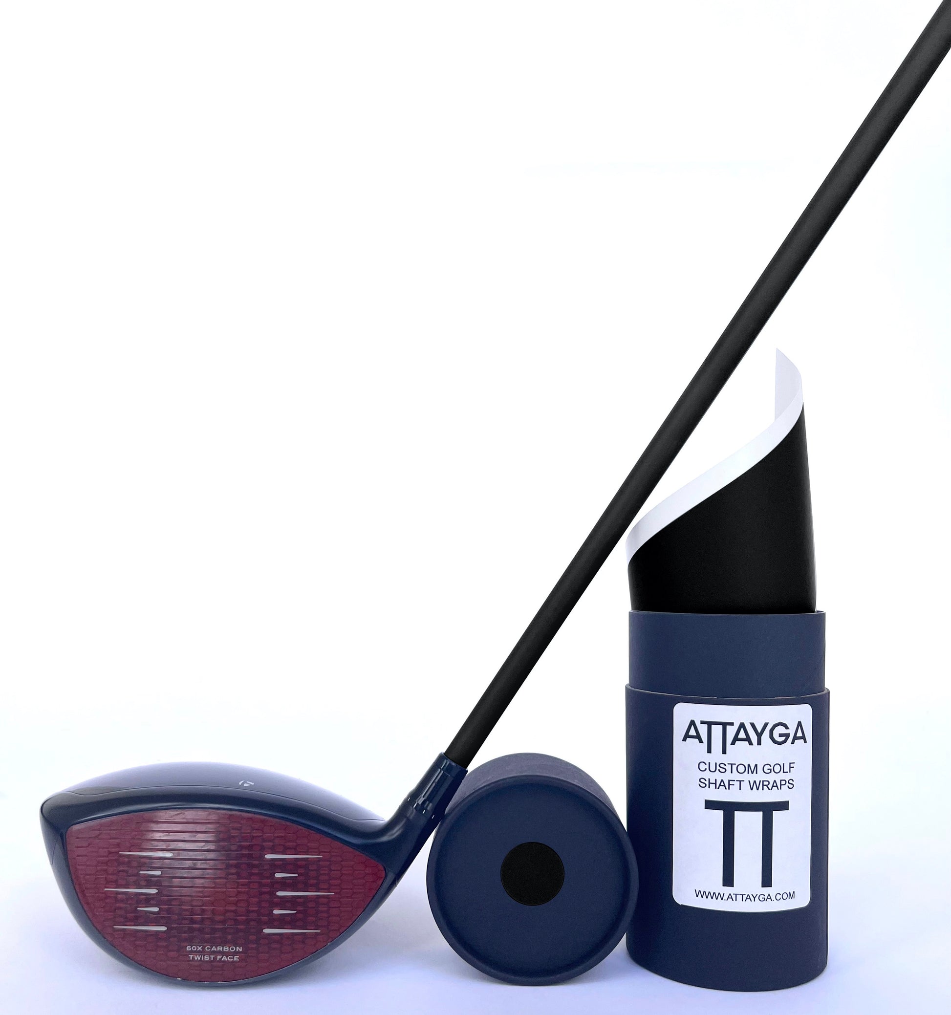 matte black golf shaft wrap, close up, stealth driver