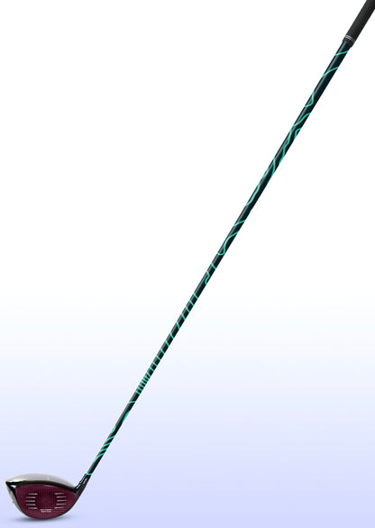 Black & Teal Golf Shaft Wraps | Golf Club Shaft Wraps | ATTAYGA