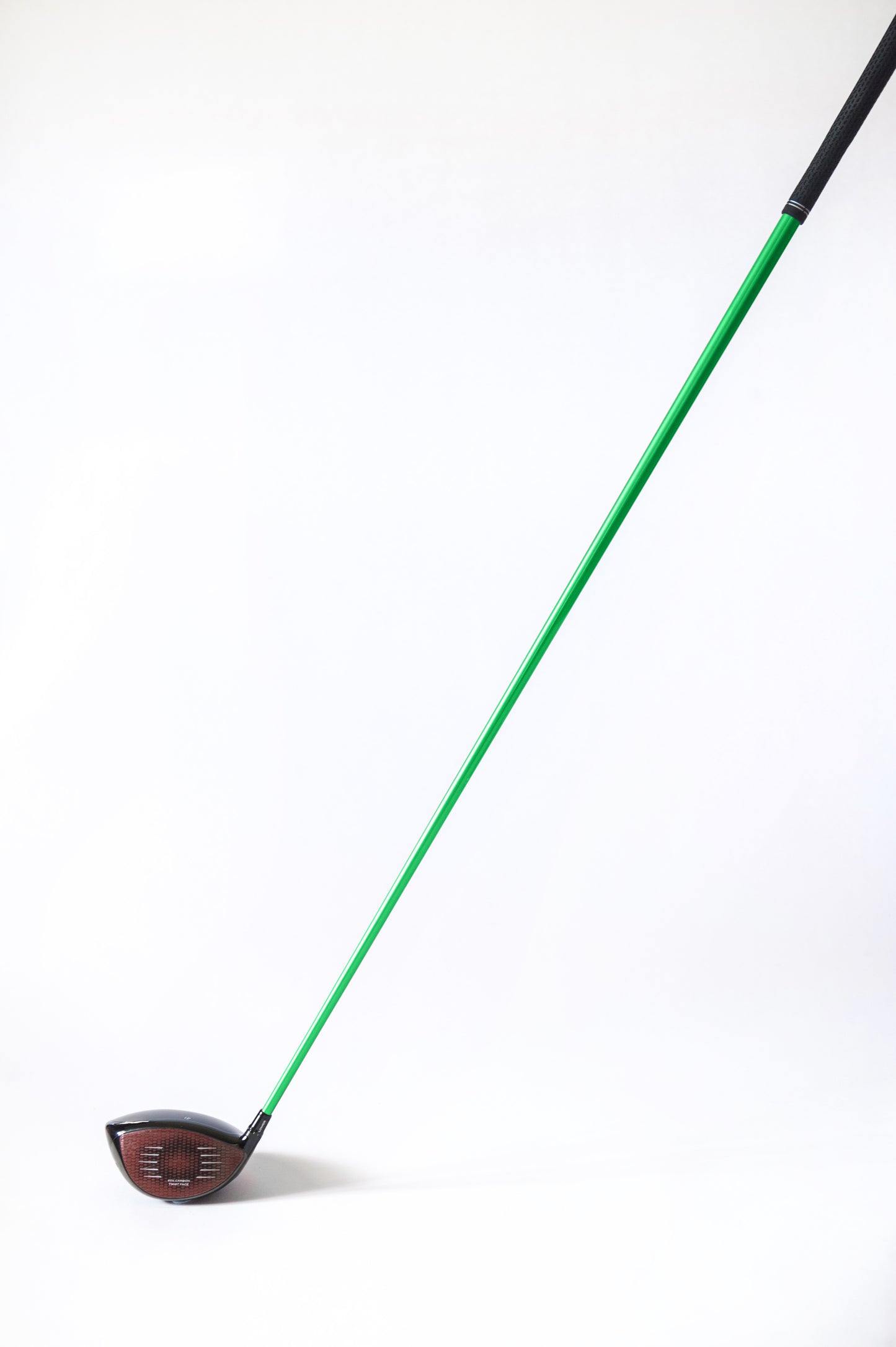Green golf shaft wrap, face on, stealth driver