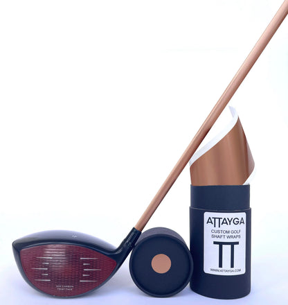 Copper Golf Shaft Wrap | Metallic Copper Golf Shaft | ATTAYGA