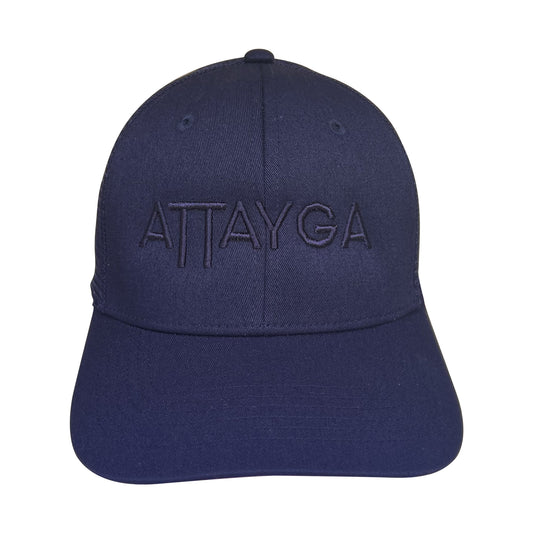 Attayga Navy Trucker Cap, Front on