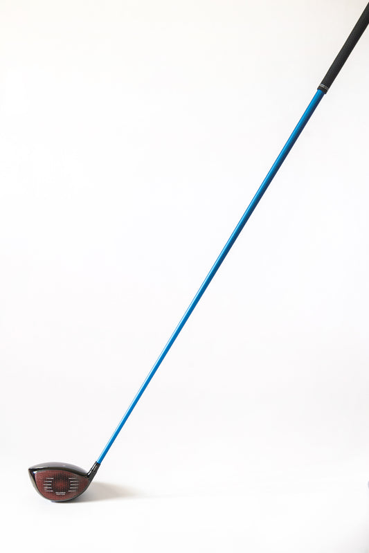 Blue golf shaft wrap, face on, stealth driver